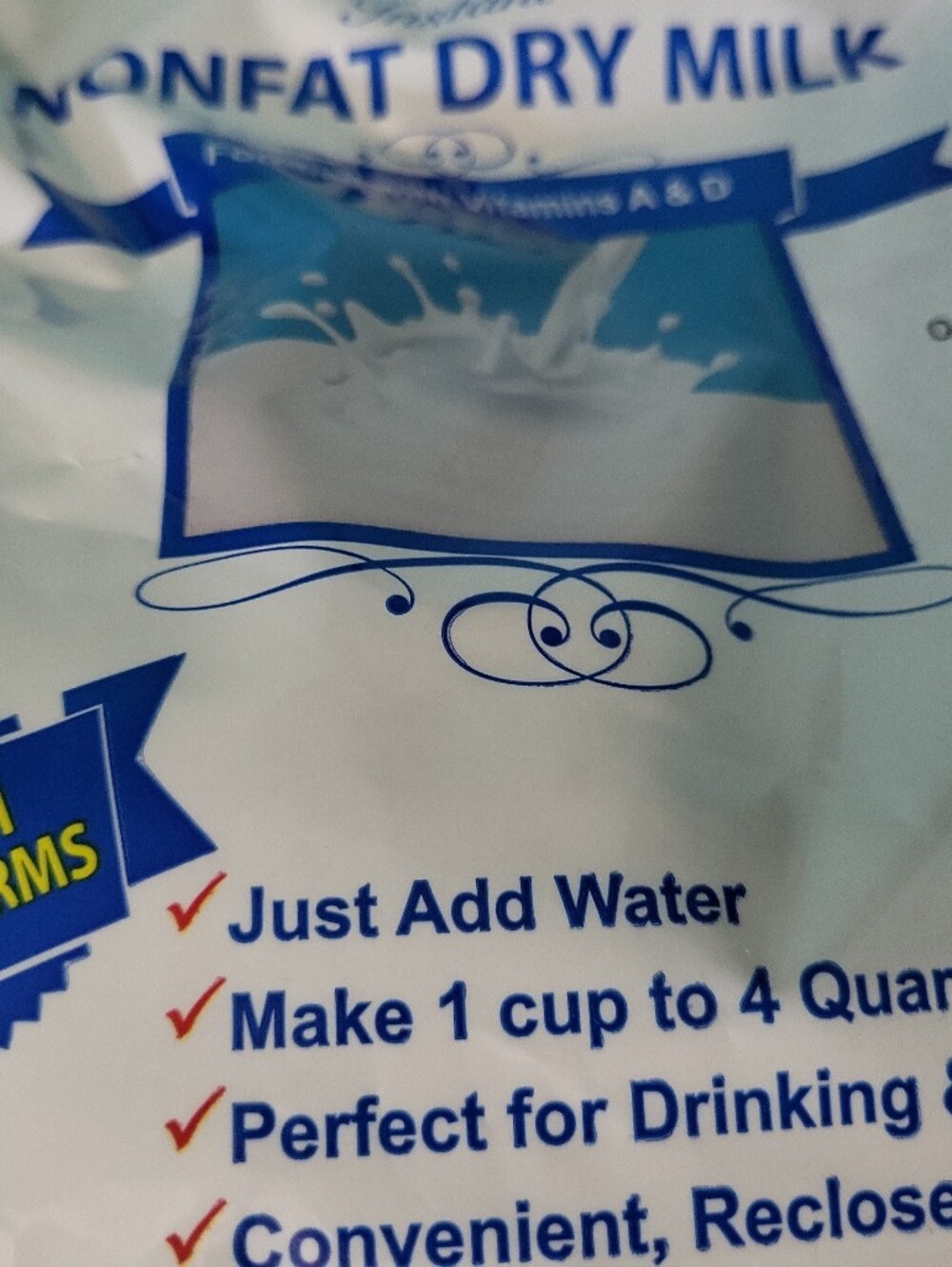 Instant Nonfat Dry Milk Powder Mountain Maid